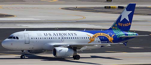 US Airways A319-132 N822AW Nevada, August 9, 2013